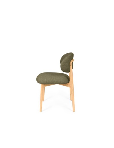Silla ØDGER, Textil / Roble / Verde