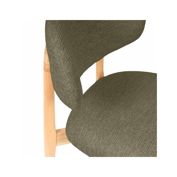 Silla ØDGER, Textil / Roble / Verde