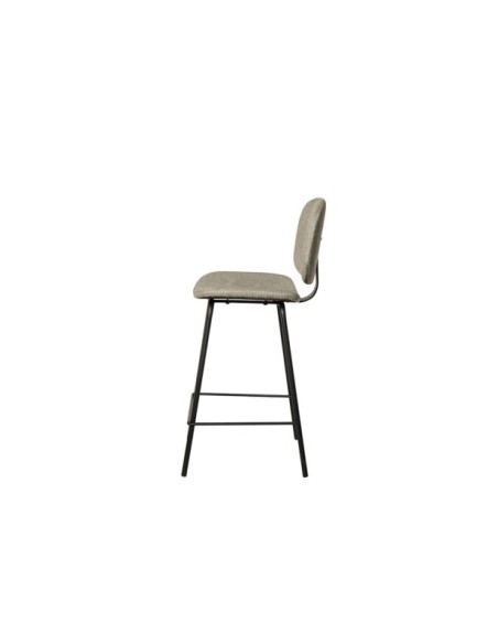 Taburete Alto HANS 67 cm, Textil / Metal / Plástico / Taupe