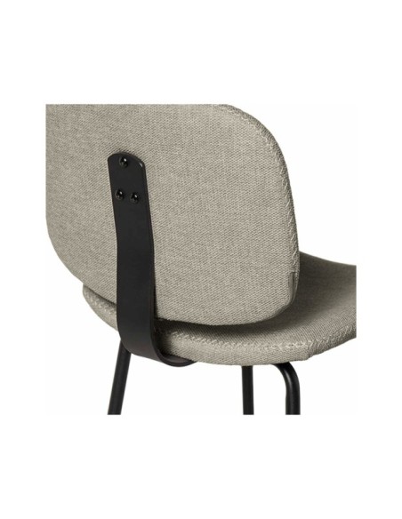 Taburete Alto HANS 67 cm, Textil / Metal / Plástico / Taupe
