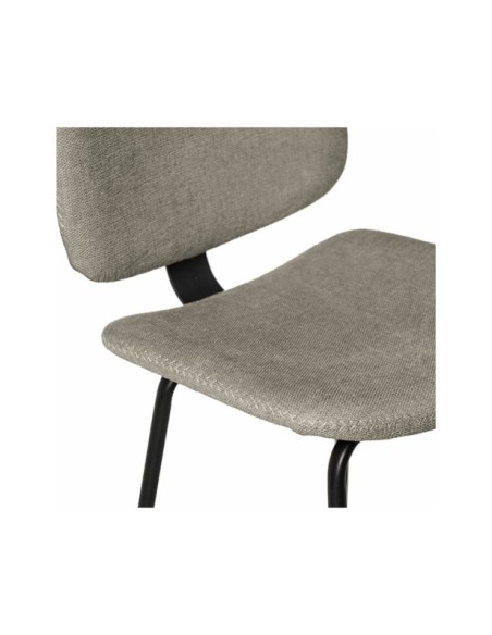 Taburete Alto HANS 67 cm, Textil / Metal / Plástico / Taupe