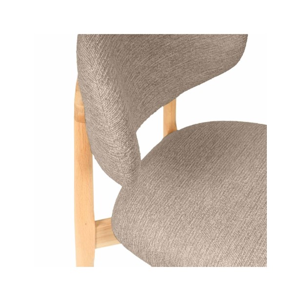 Silla ØDGER, Textil / Roble / Taupe