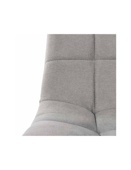 Silla MIAH, Textil / Contrachapado / Metal / Gris Claro