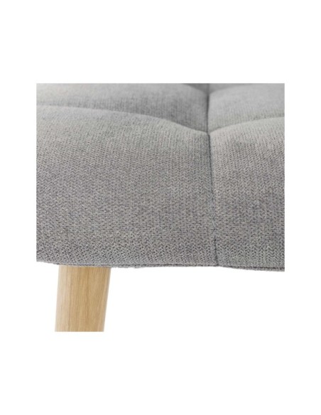Silla MIAH, Textil / Contrachapado / Metal / Gris Claro