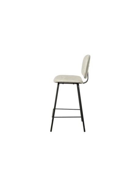 Taburete Alto HANS 67 cm, Textil / Metal / Plástico / Beige