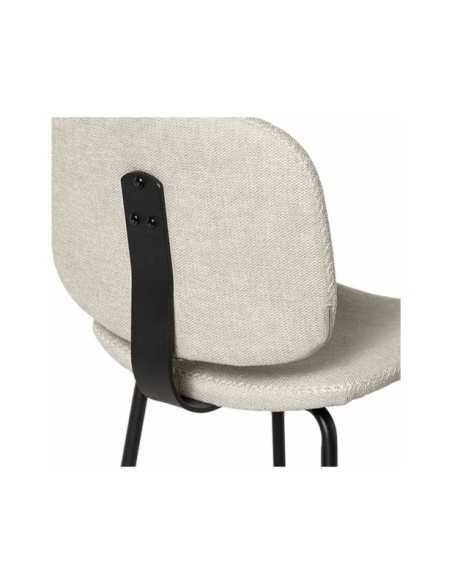 Taburete Alto HANS 67 cm, Textil / Metal / Plástico / Beige