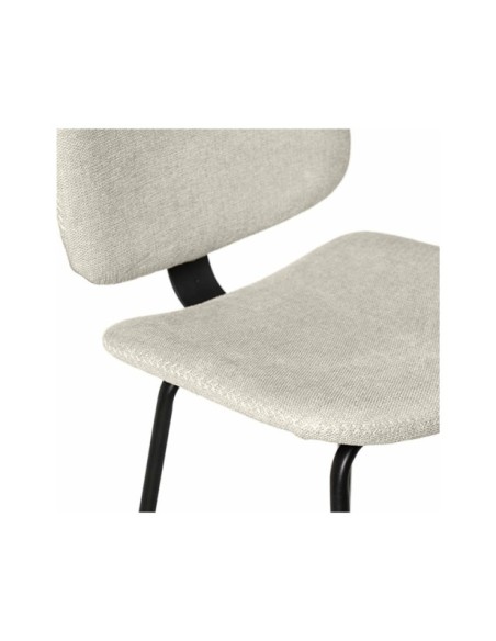 Taburete Alto HANS 67 cm, Textil / Metal / Plástico / Beige