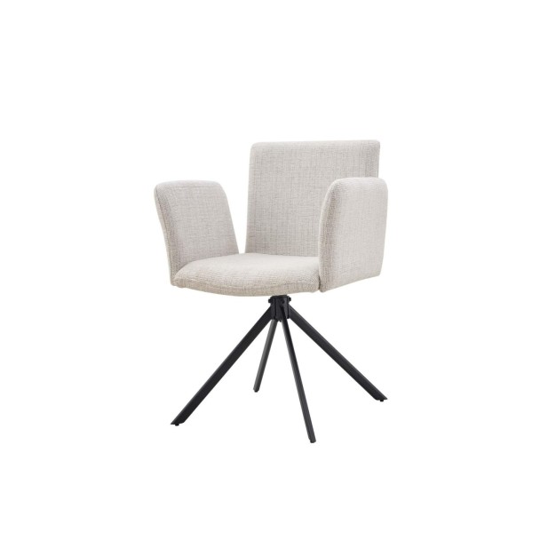 Silla DAG, Textil / Metal / Beige