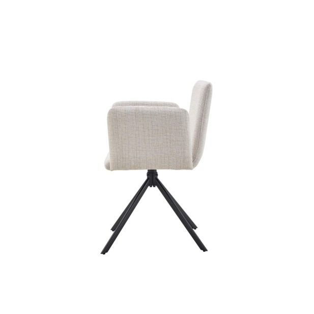 Silla DAG, Textil / Metal / Beige