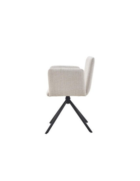 Silla DAG, Textil / Metal / Beige