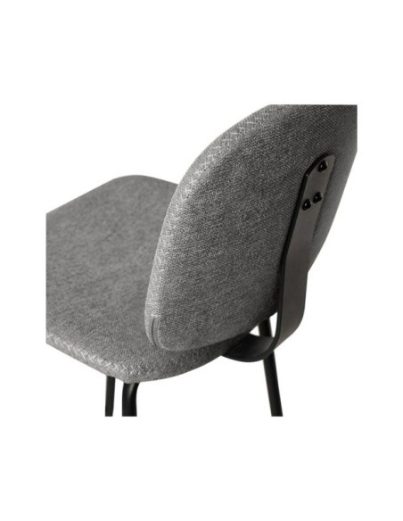 Taburete Alto HANS 67 cm, Textil / Metal / Plástico / Gris Oscuro