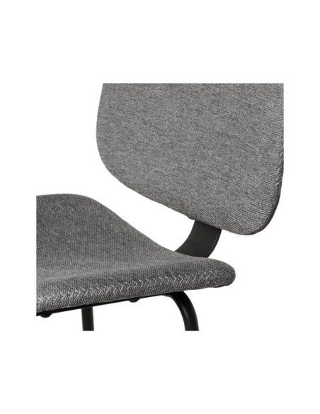 Taburete Alto HANS 67 cm, Textil / Metal / Plástico / Gris Oscuro