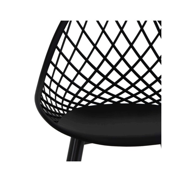 Silla JOSEPH, Plástico / Metal / Negro