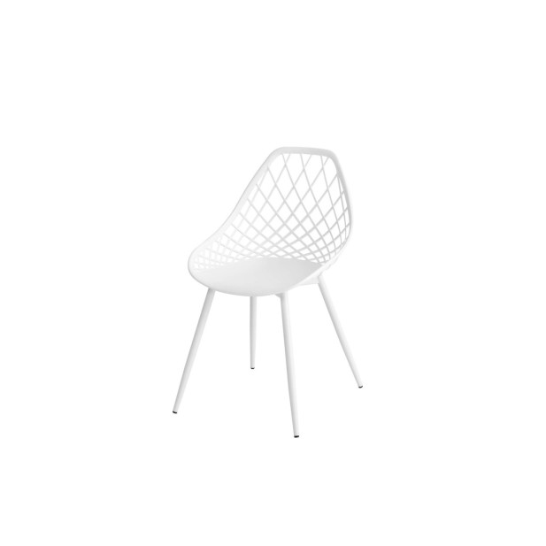 Silla JOSEPH, Plástico / Metal / Blanco