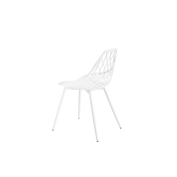 Silla JOSEPH, Plástico / Metal / Blanco