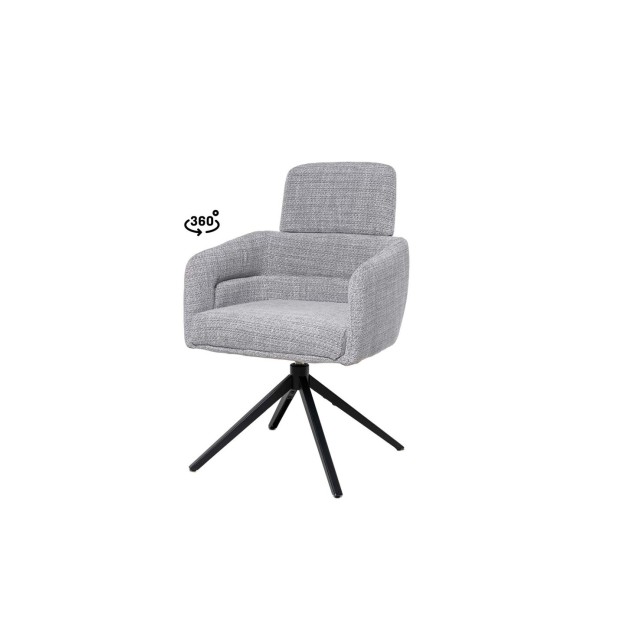 Silla Giratoria THORA, Textil / Metal...