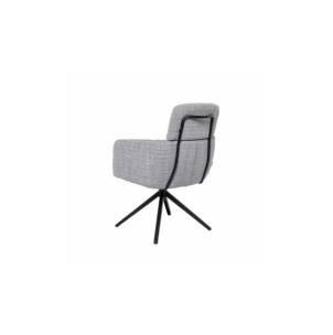 Silla Giratoria THORA, Textil / Metal / Gris Claro 2