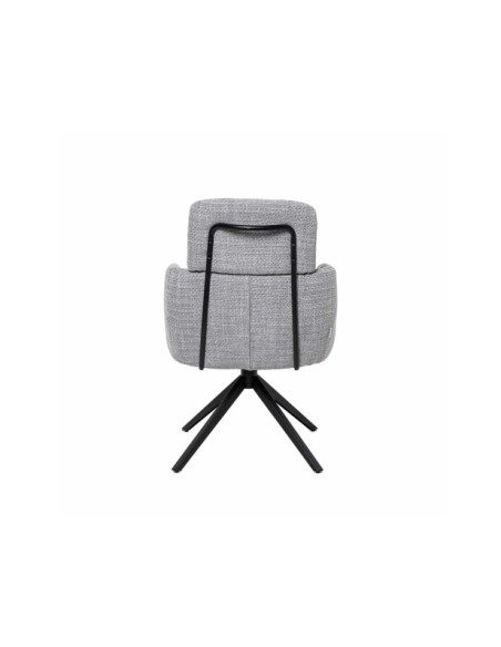 Silla Giratoria THORA, Textil / Metal / Gris Claro