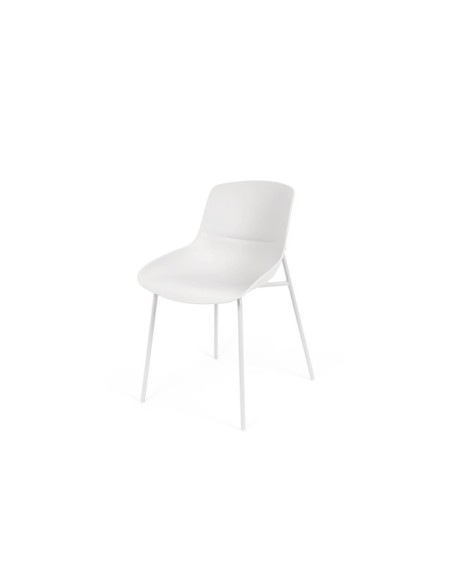 Silla AINA, Plástico / Metal / Blanco