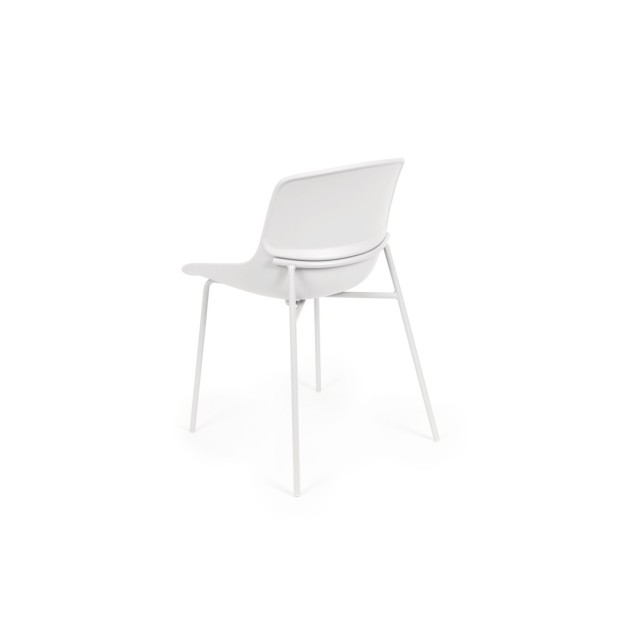 Silla AINA, Plástico / Metal / Blanco