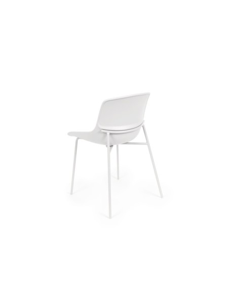 Silla AINA, Plástico / Metal / Blanco