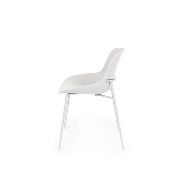Silla AINA, Plástico / Metal / Blanco