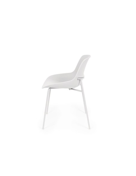 Silla AINA, Plástico / Metal / Blanco