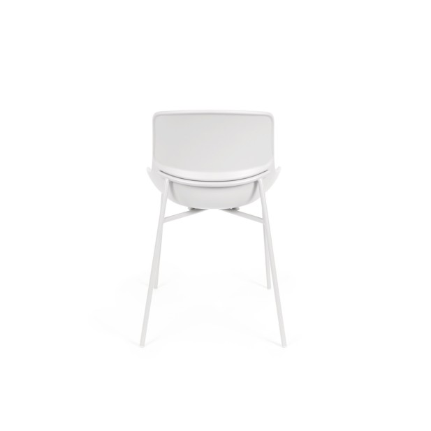 Silla AINA, Plástico / Metal / Blanco