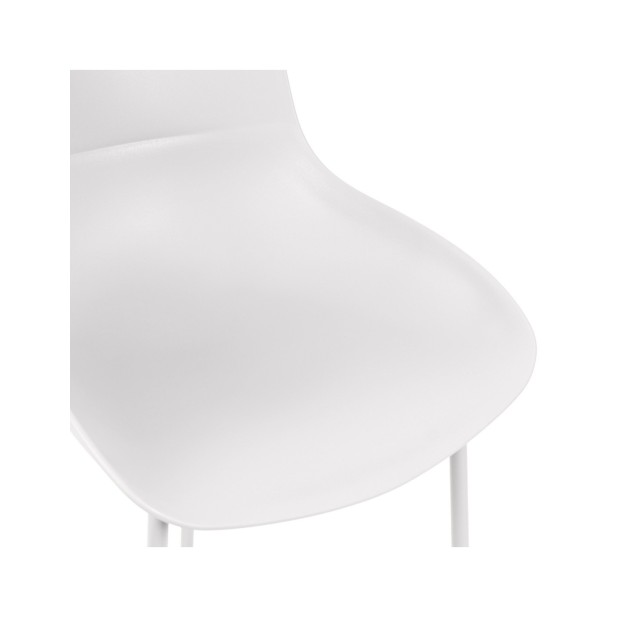 Silla AINA, Plástico / Metal / Blanco