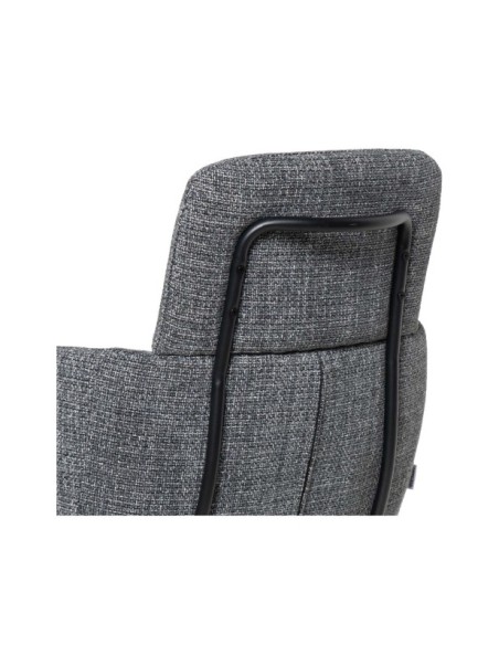 Silla Giratoria THORA, Textil / Metal / Gris Oscuro
