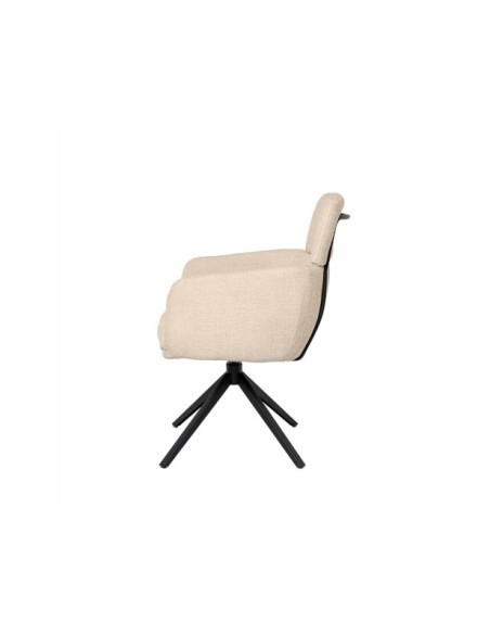 Silla Giratoria THORA, Textil / Metal / Beige