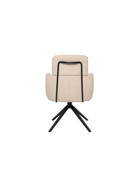 Silla Giratoria THORA, Textil / Metal / Beige