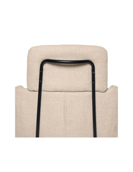 Silla Giratoria THORA, Textil / Metal / Beige