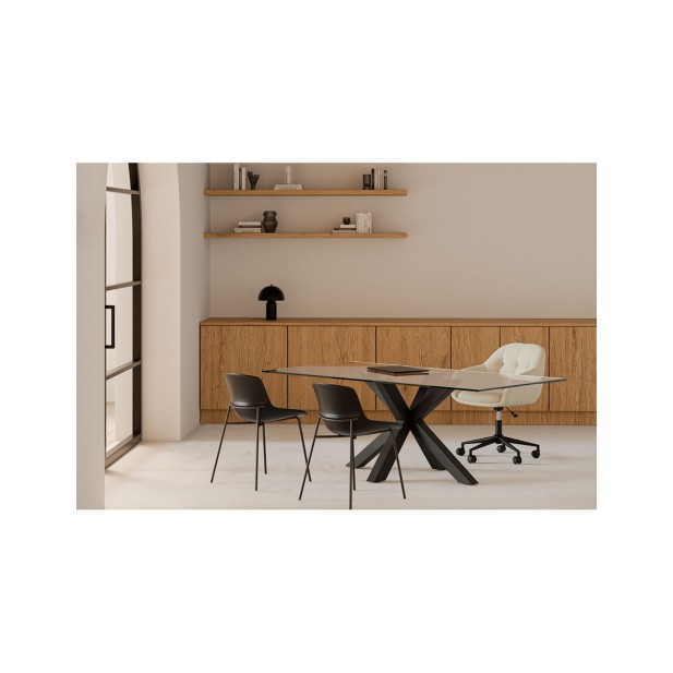 Silla AINA, Plástico / Metal / Negro