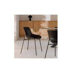 Silla AINA, Plástico / Metal / Negro 2