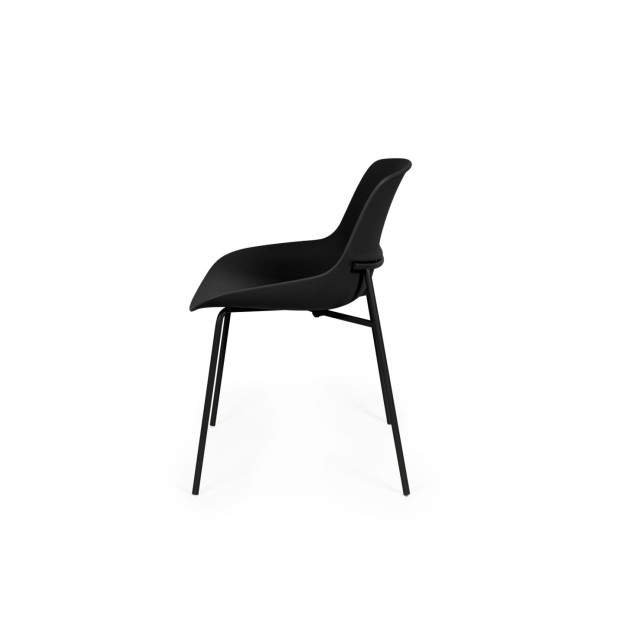 Silla AINA, Plástico / Metal / Negro