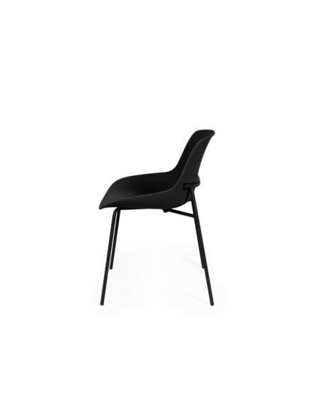 Silla AINA, Plástico / Metal / Negro