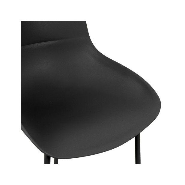 Silla AINA, Plástico / Metal / Negro
