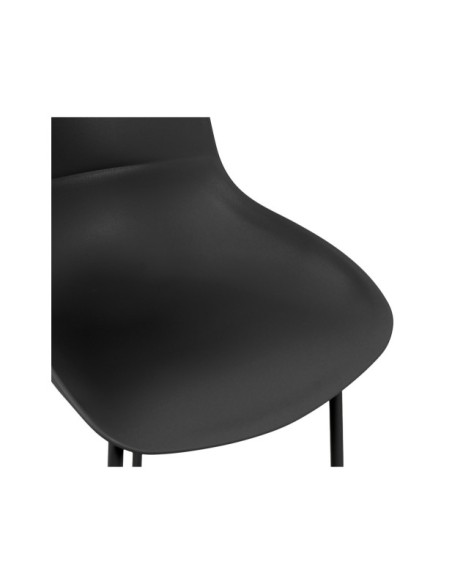 Silla AINA, Plástico / Metal / Negro