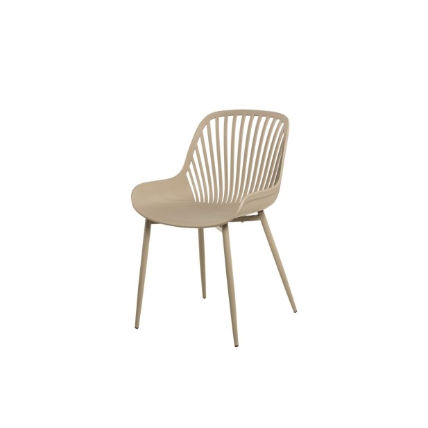 Silla RANAH, Plástico / Metal / Beige