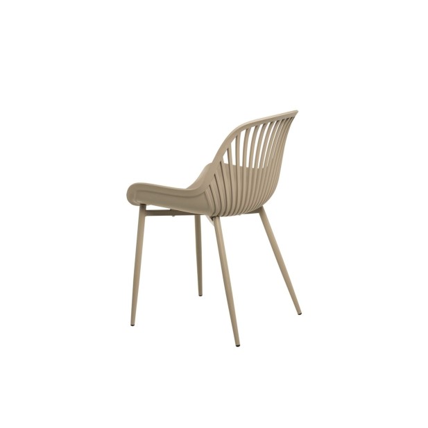 Silla RANAH, Plástico / Metal / Beige