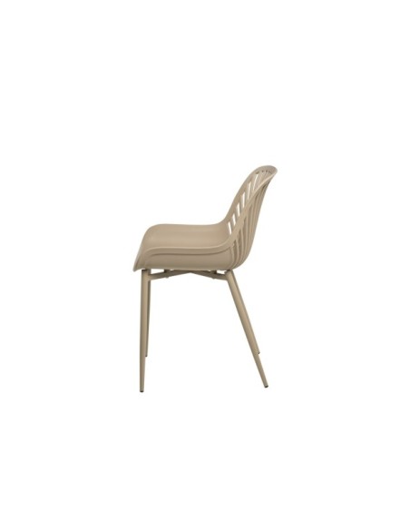 Silla RANAH, Plástico / Metal / Beige