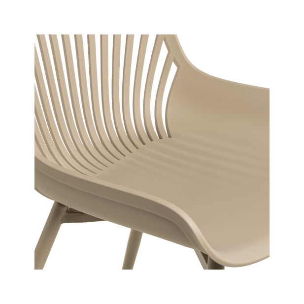 Silla RANAH, Plástico / Metal / Beige