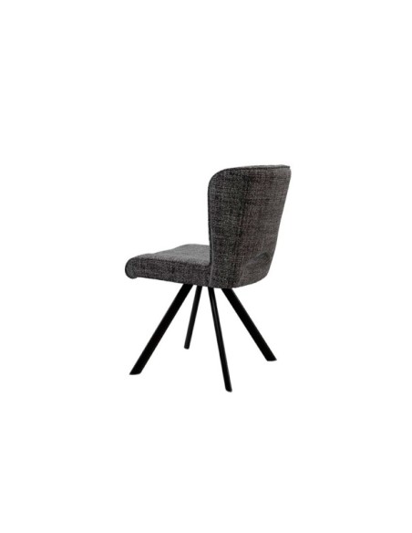 Silla AMELIE, Textil / Plástico / Metal / Gris Oscuro