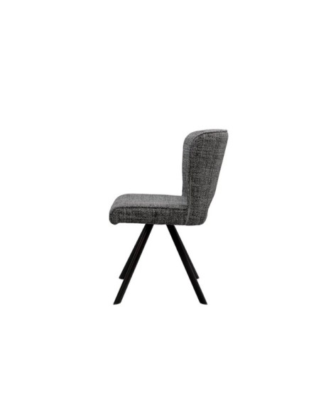 Silla AMELIE, Textil / Plástico / Metal / Gris Oscuro