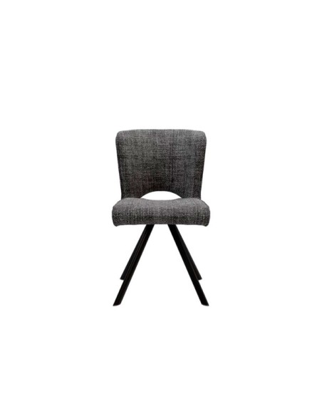 Silla AMELIE, Textil / Plástico / Metal / Gris Oscuro