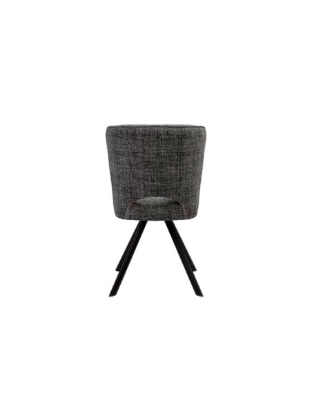 Silla AMELIE, Textil / Plástico / Metal / Gris Oscuro