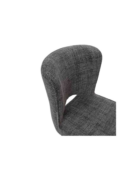 Silla AMELIE, Textil / Plástico / Metal / Gris Oscuro
