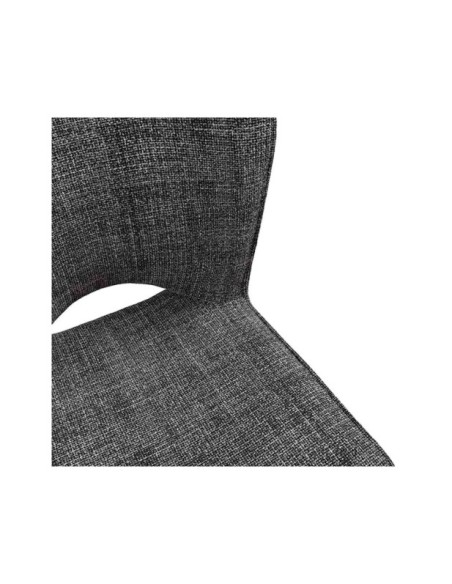 Silla AMELIE, Textil / Plástico / Metal / Gris Oscuro