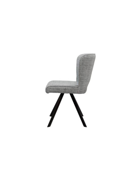 Silla AMELIE, Textil / Plástico / Metal / Gris Claro